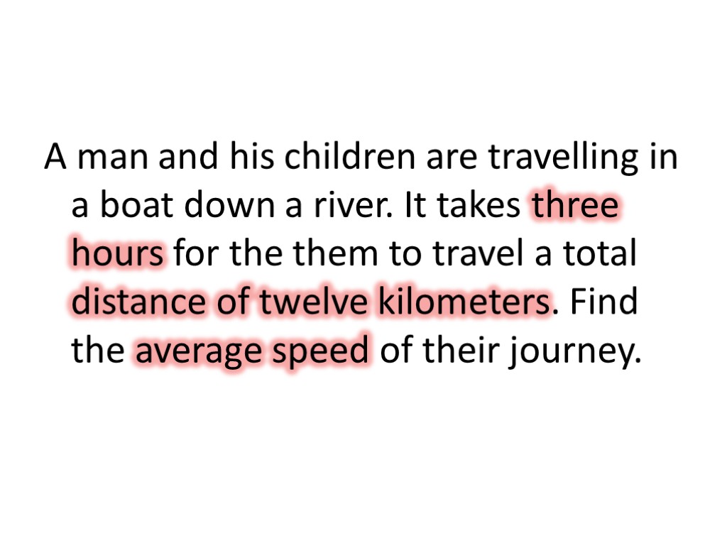 A man and his children are travelling in a boat down a river. It